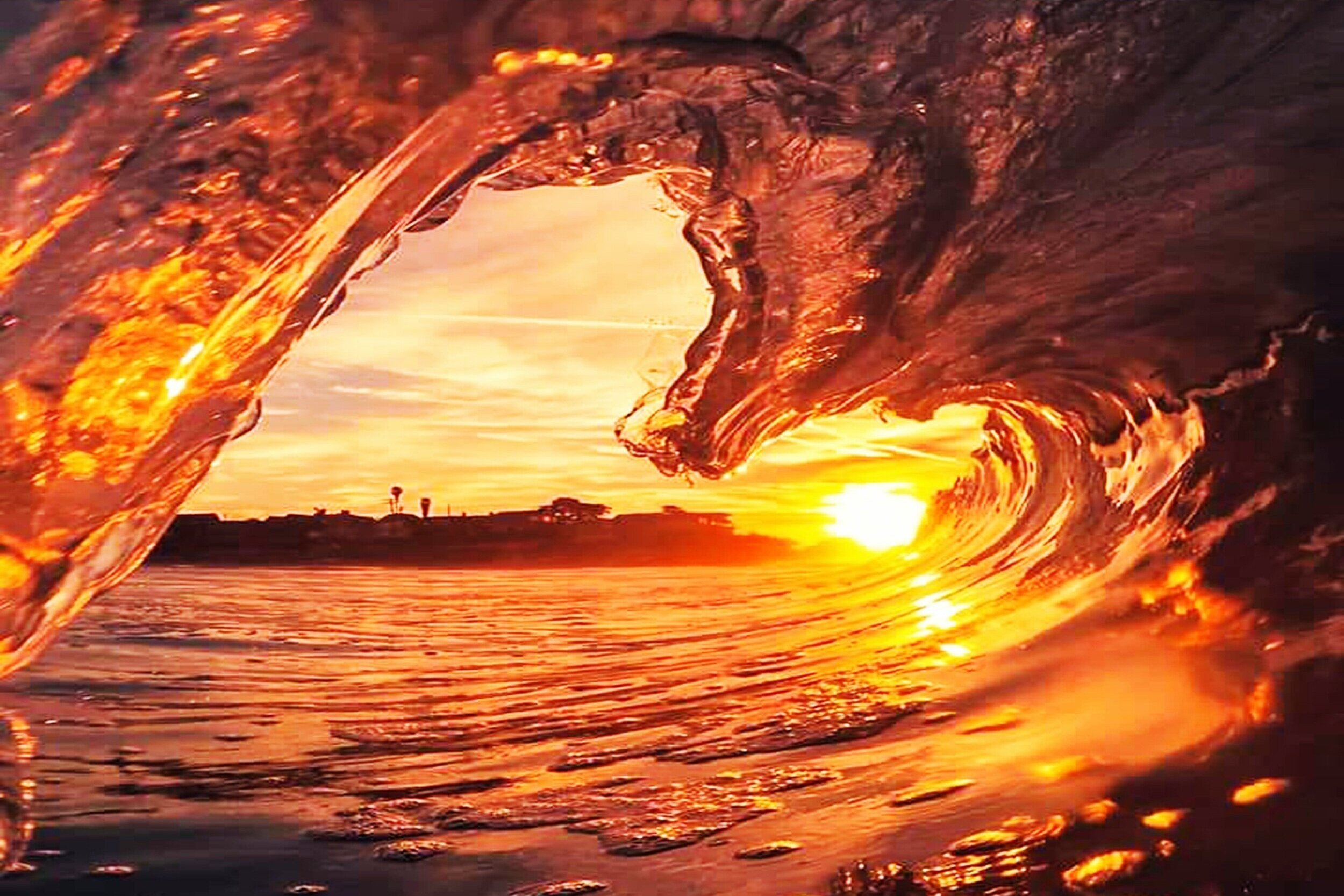 A beautiful sunset wave